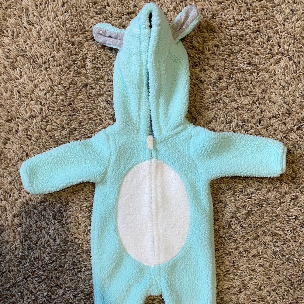 Bunny Hooded Sherpa Jumpsuit